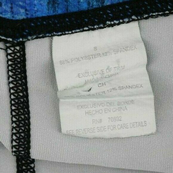 Women's Multi-Tone Blue Athletic Fitted Leggings Women's Size Small - Picture 2 of 6